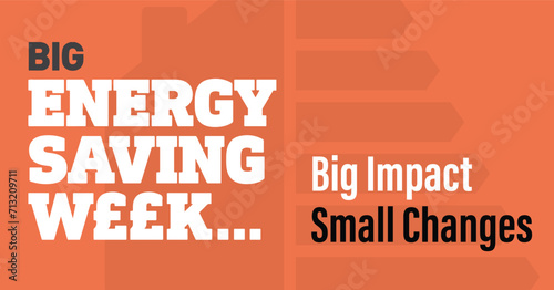 Big Energy Saving Week Banner. Observed in January each year.