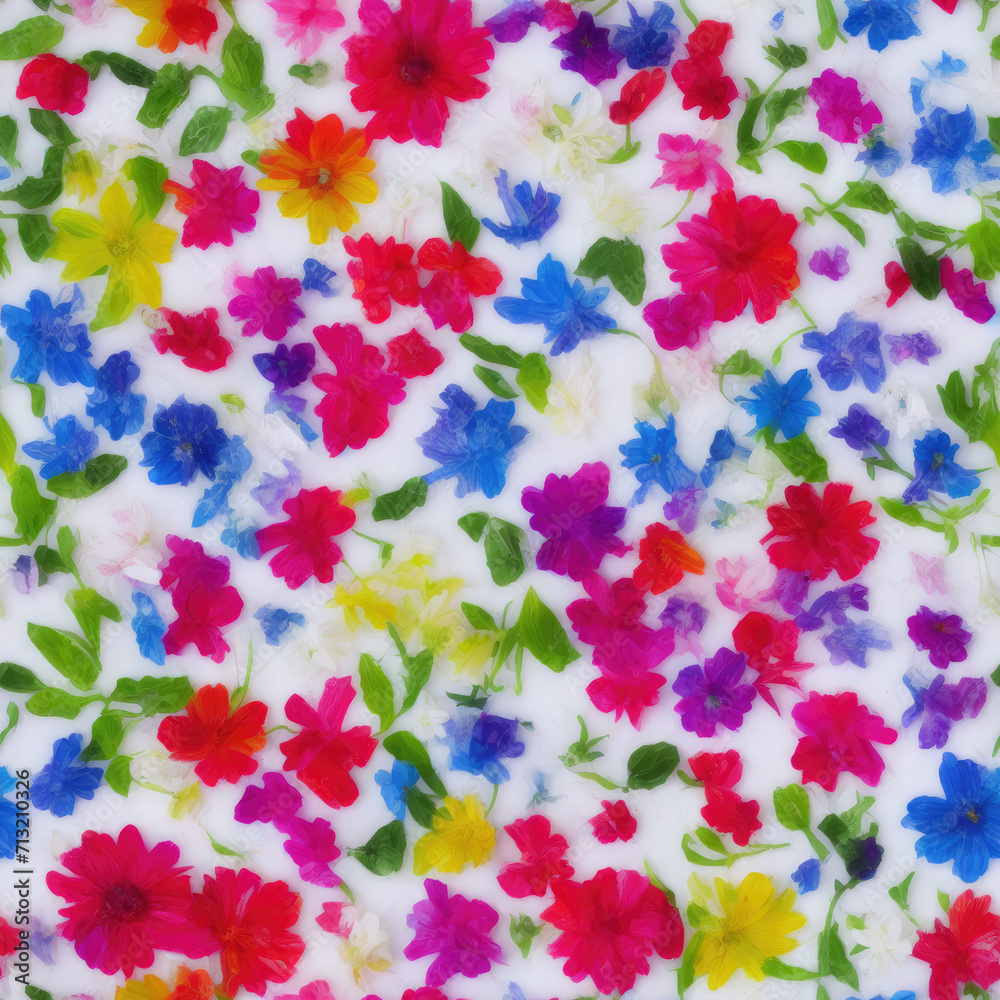 flowers. Abstract seamless pattern. AI generated. flowers. Abstract seamless pattern. AI generated.