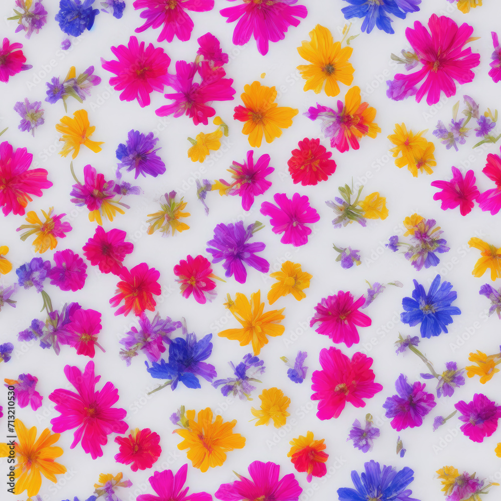flowers. Abstract seamless pattern. AI generated. flowers. Abstract seamless pattern. AI generated.