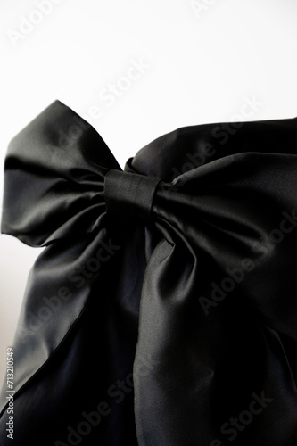 black bow, isolated on a white background. fashionable bow