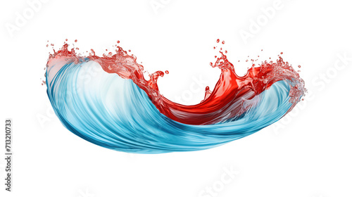 red blue splash