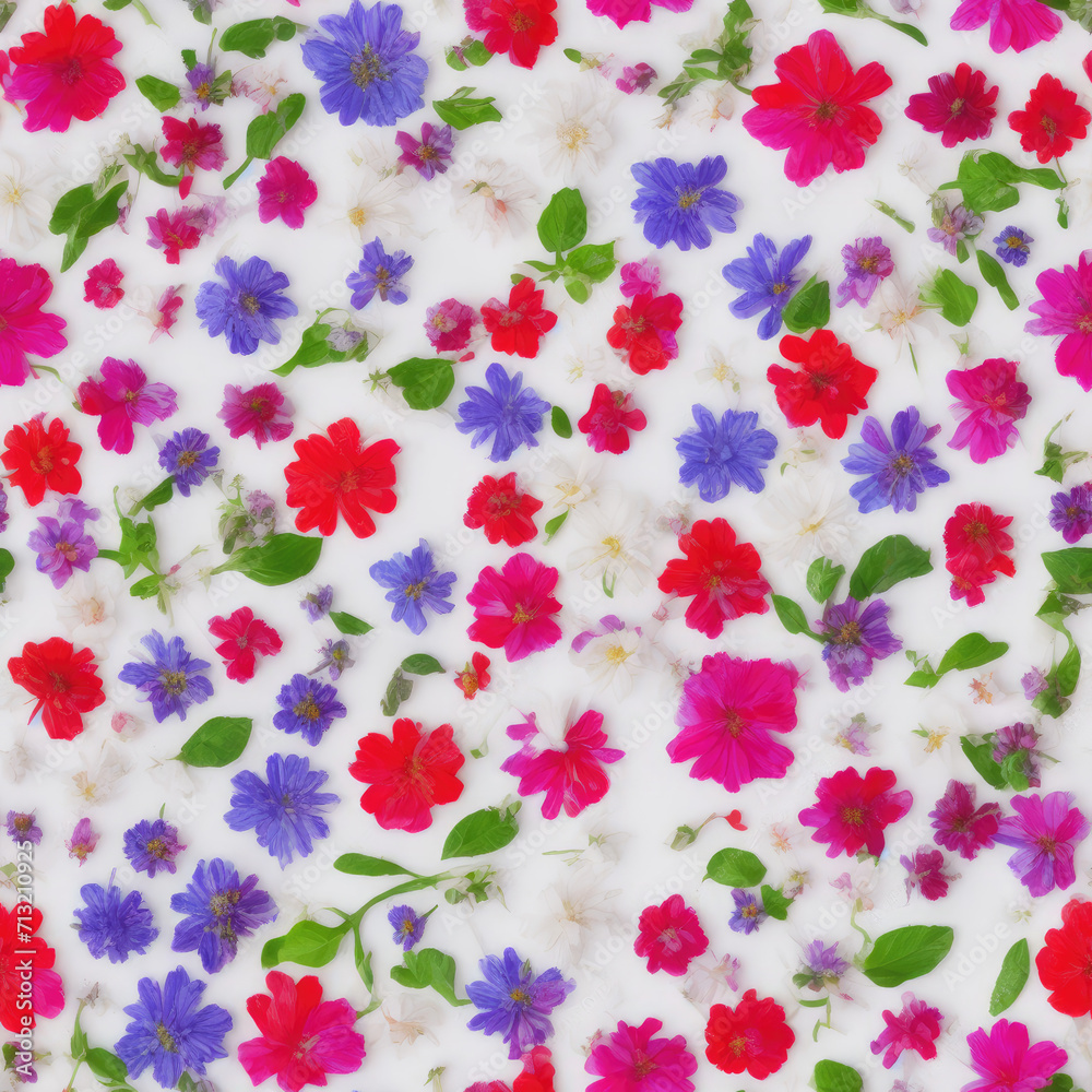 flowers. Abstract seamless pattern. AI generated. flowers. Abstract seamless pattern. AI generated.