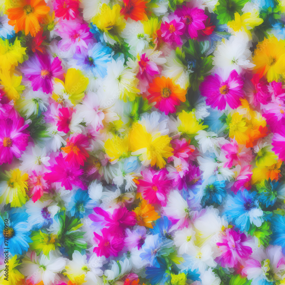 flowers. Abstract seamless pattern. AI generated. flowers. Abstract seamless pattern. AI generated.