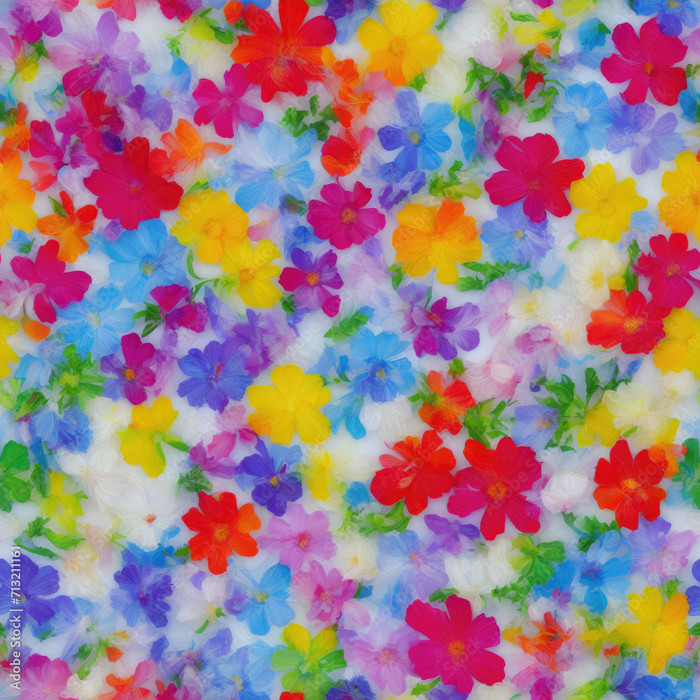 flowers. Abstract seamless pattern. AI generated. flowers. Abstract seamless pattern. AI generated.