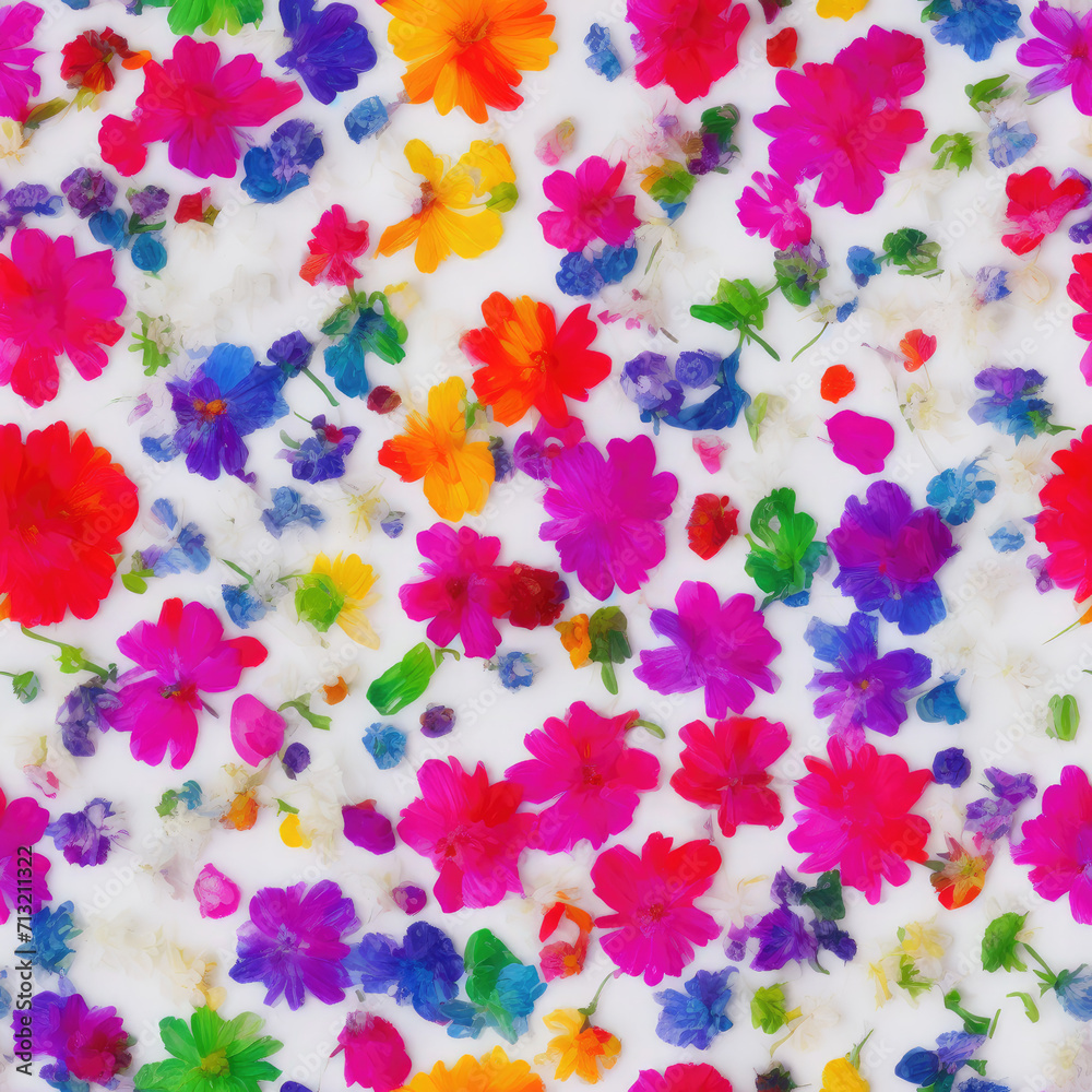 flowers. Abstract seamless pattern. AI generated. flowers. Abstract seamless pattern. AI generated.