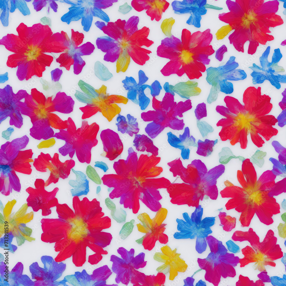 flowers. Abstract seamless pattern. AI generated. flowers. Abstract seamless pattern. AI generated.