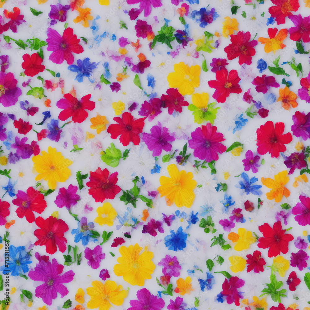 flowers. Abstract seamless pattern. AI generated. flowers. Abstract seamless pattern. AI generated.