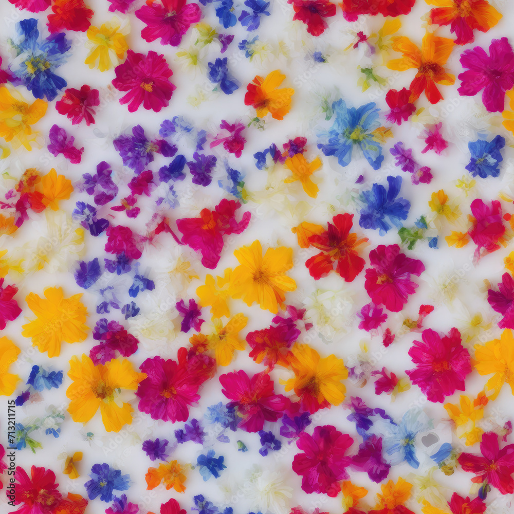 flowers. Abstract seamless pattern. AI generated. flowers. Abstract seamless pattern. AI generated.