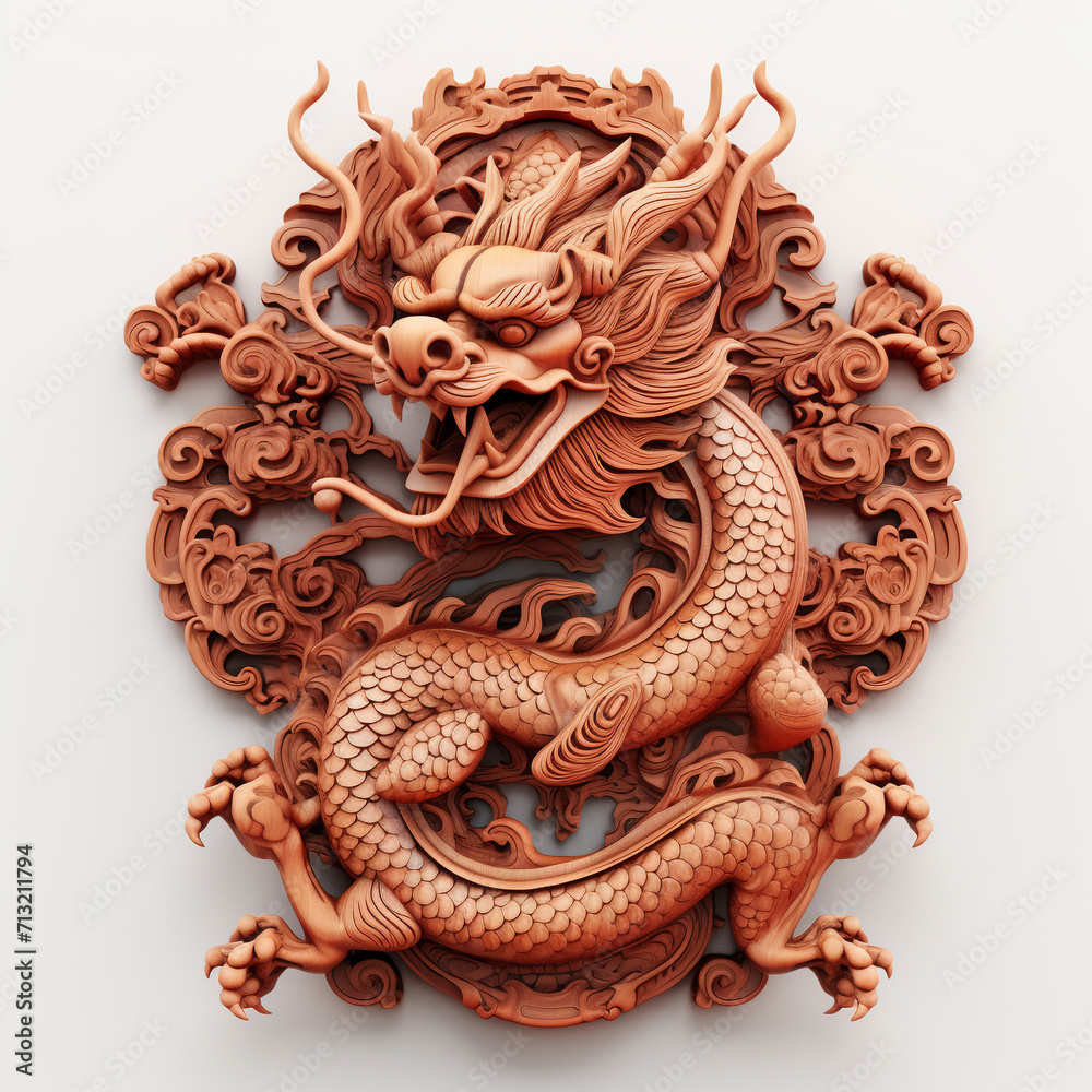 Obraz premium Traditional Chinese Dragon statue