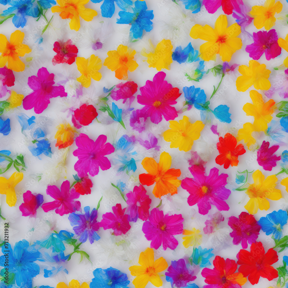 flowers. Abstract seamless pattern. AI generated. flowers. Abstract seamless pattern. AI generated.
