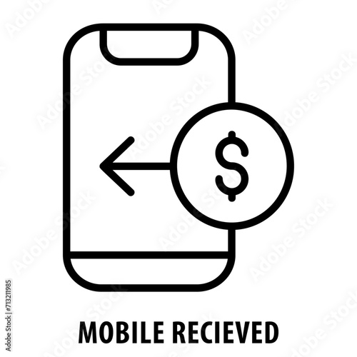 Mobile Recieved, icon, Mobile Received, Phone Receive, Cellphone Accepted, Smartphone Get, Mobile Obtained, Phone Acquired, Cellphone Gained, Smartphone Collect, Mobile Received Icon © yudi
