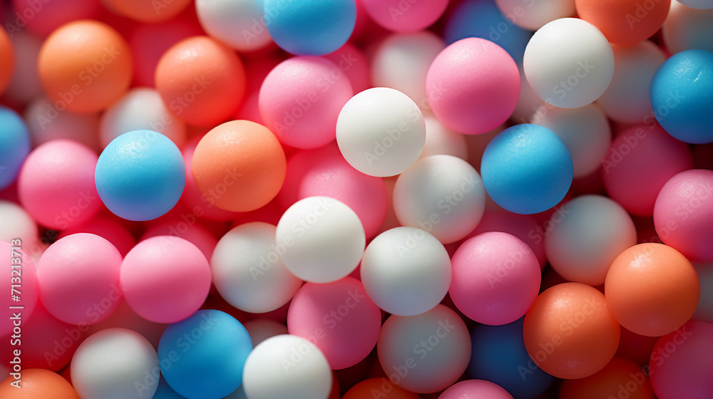 There were piles of colorful beads. There were piles of colorful beads.