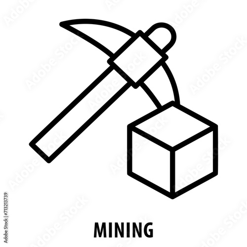 Mining, icon, Mining, Digging, Excavation, Extraction, Quarrying, Mineral Extraction, Resource Mining, Crypto Mining, Digital Mining, Mining Icon