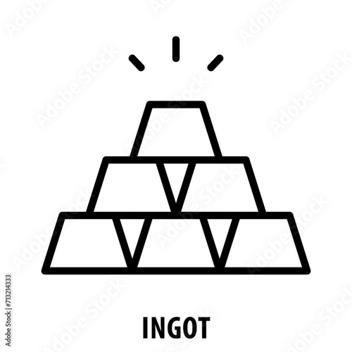Ingot, icon, Ingot, Bar, Bullion, Metal Bar, Precious Metal, Gold Ingot, Silver Bar, Metal Ingot, Alloy Bar, Ingot Icon