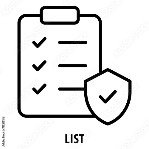 List, icon, List, Listing, Enumeration, Record, Roll, List Icon, Catalog, Index, Directory, Checklist