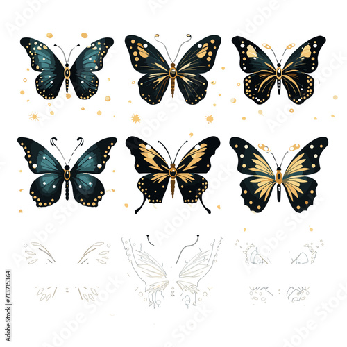 Wallpaper Mural butterfly silhouette, butterfly svg, butterfly png, butterfly illustration, butterfly clipart, butterfly, insect, wing, nature, animal, fly, beauty, wings, swallowtail, yellow, vector, macro, summer,  Torontodigital.ca