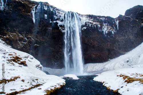 waterfall in the mountains