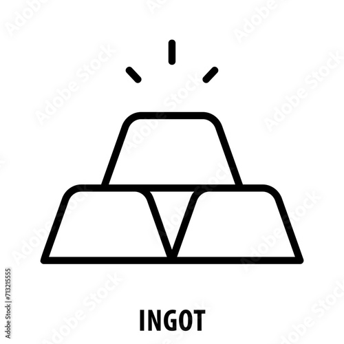 Ingot, icon, Ingot, Metal Bar, Bullion, Precious Metal, Ingot Icon, Gold Ingot, Silver Bar, Metal Ingot, Alloy Bar, Stack of Ingots