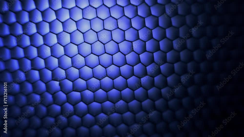 Hexagonal grid abstract light on black background Hexagonal grid abstract light on black background