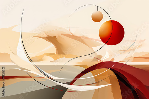 abstract pattern with harmony colors and lines
