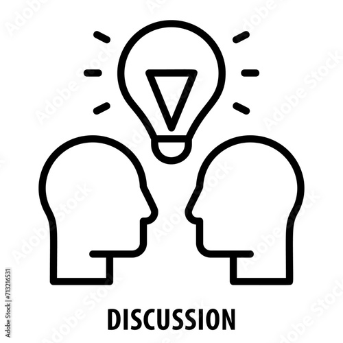 Discussion, icon, Discussion, Conversation, Talk, Discussion Icon, Dialogue, Communication, Exchange of Ideas, Group Talk, Conversation Icon