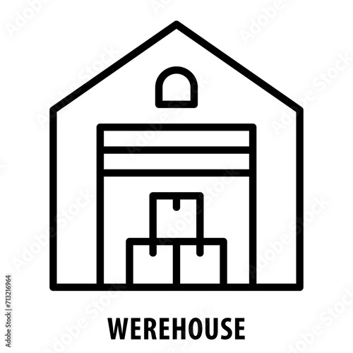 Werehouse, icon, Warehouse, Storage Facility, Warehouse Icon, Storage House, Stockroom, Depot, Storehouse, Supply Chain