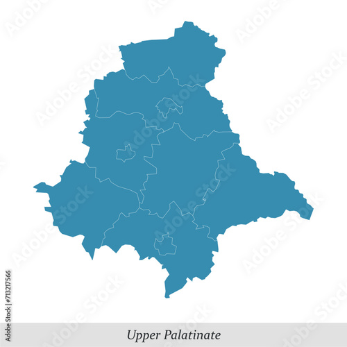map of Upper Palatinate is a region in Bavaria state of Germany