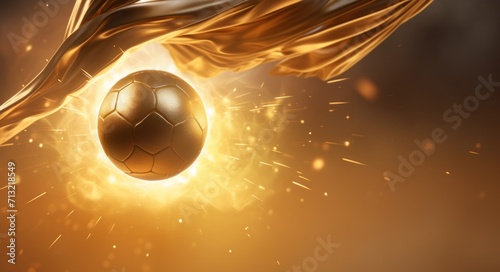 a ball is striking in the air from the back of a person's leg