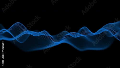 Abstract wave form technology background with blue light digital effect corporate concept