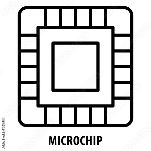 Microchip, icon, Microchip, Computer Chip, Microchip Icon, Integrated Circuit, Semiconductor, Technology, Chip Symbol