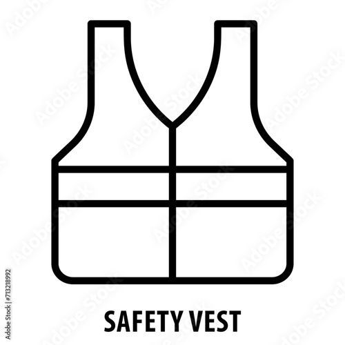 Safety Vest, icon, Safety Vest, Reflective Vest, Safety Vest Icon, High Visibility Vest, Safety Clothing, Vest Symbol