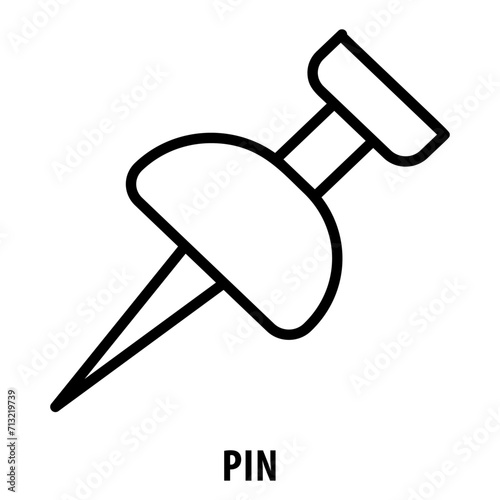 Pin, icon, Pin, Push Pin, Pin Icon, Attachment, Fixing, Pinning, Pin Symbol