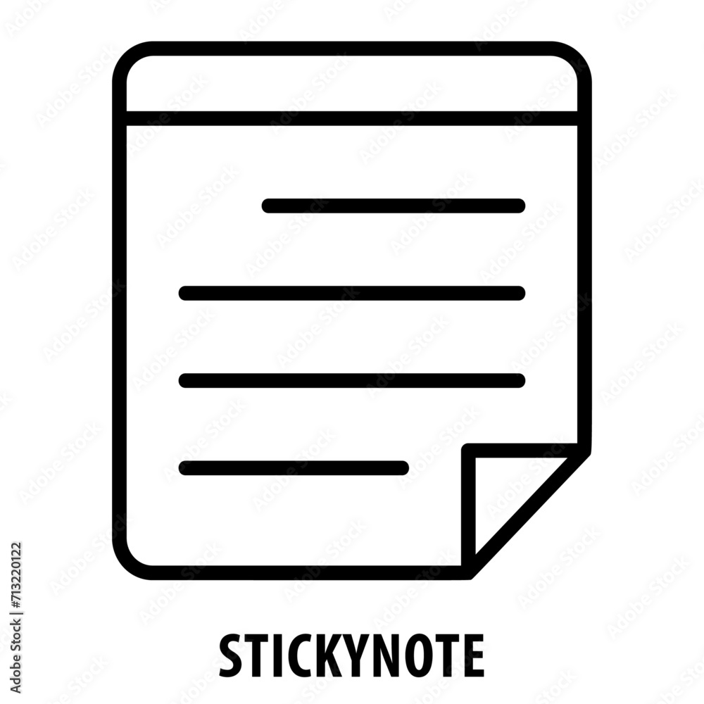 Stickynote, icon, Stickynote, Sticky Note, Stickynote Icon, Memo, Reminder, Note, Stickynote Symbol Stickynote, icon, Stickynote, Sticky Note, Stickynote Icon, Memo, Reminder, Note, Stickynote Symbol