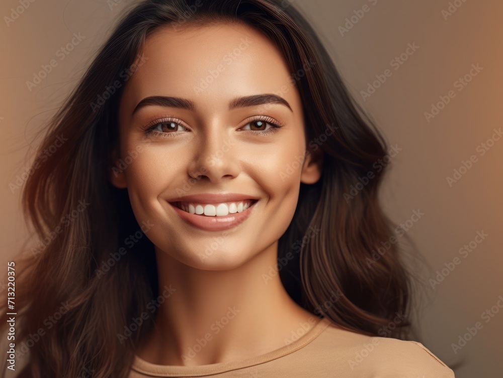 Beautiful young woman with clean fresh skin
