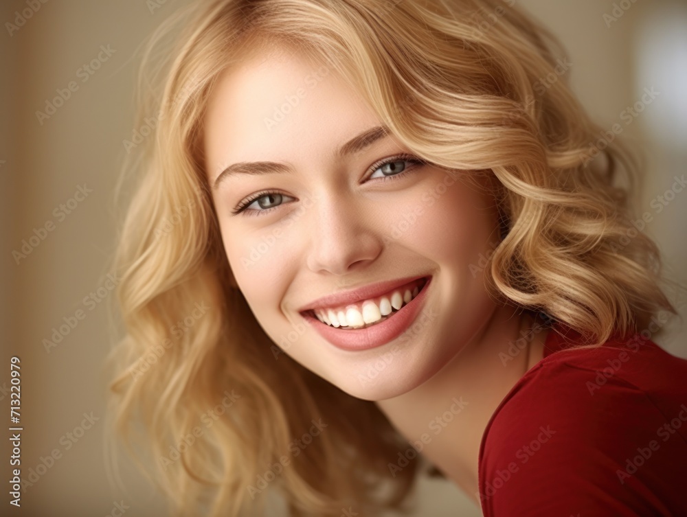 Beautiful healthy happy woman, close up Beautiful healthy happy woman, close up