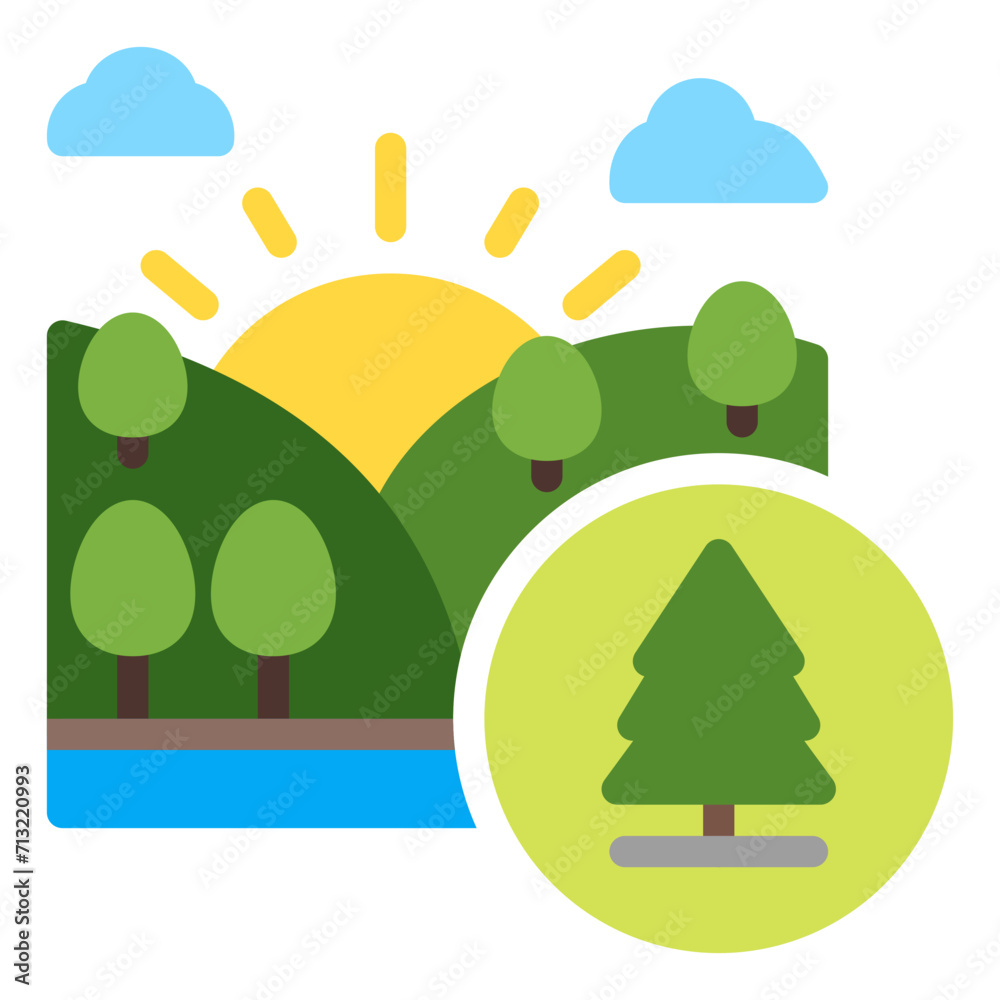Fototapeta premium Sunrise Icon