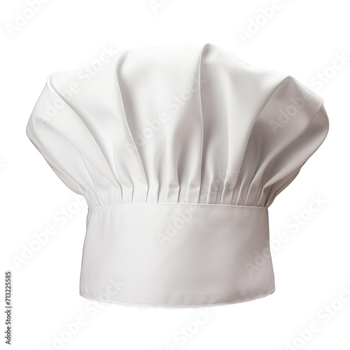 White Chefs hat isolated on cutout PNG transparent background