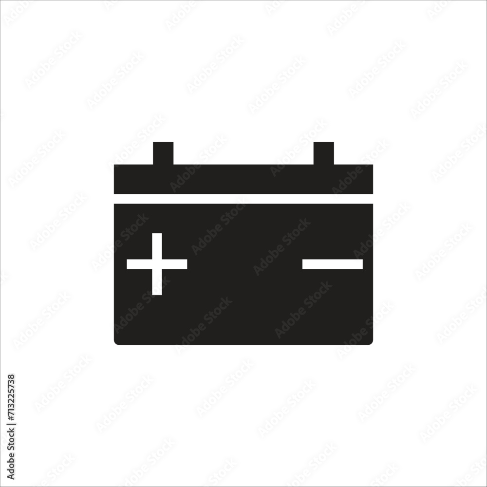 accu battery icon vector line template