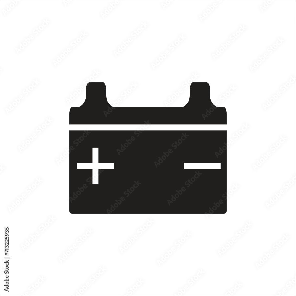 accu battery icon vector line template