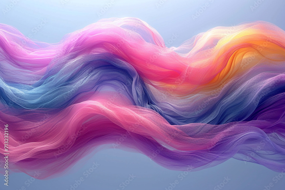Graphical representation of a coloured sine wave. AI generative. Graphical representation of a coloured sine wave. AI generative.