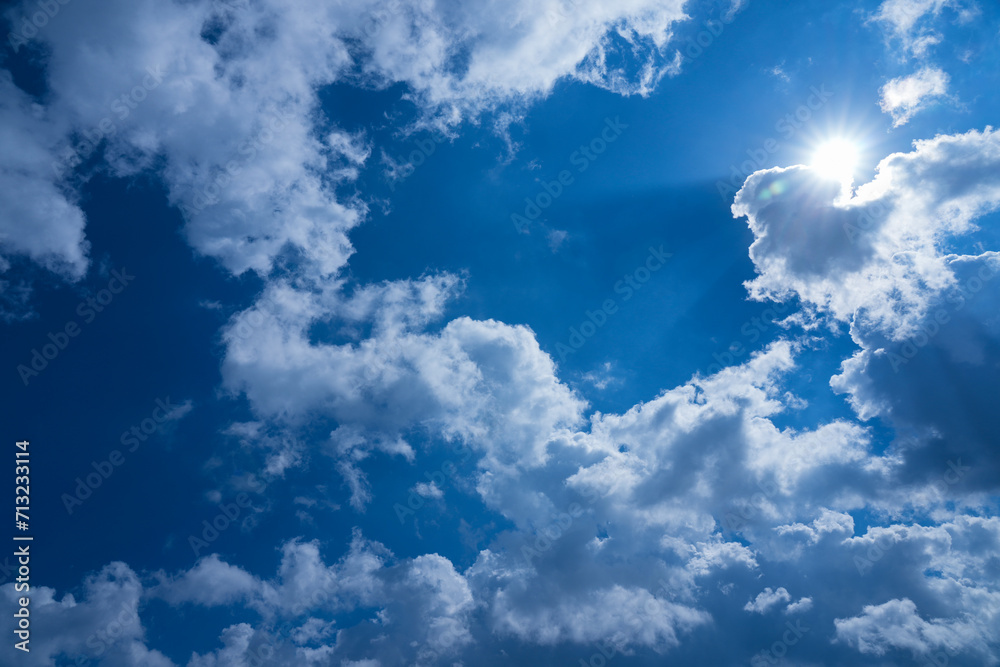 Fototapeta premium blue sky with cloudsblue sky with clouds in summer