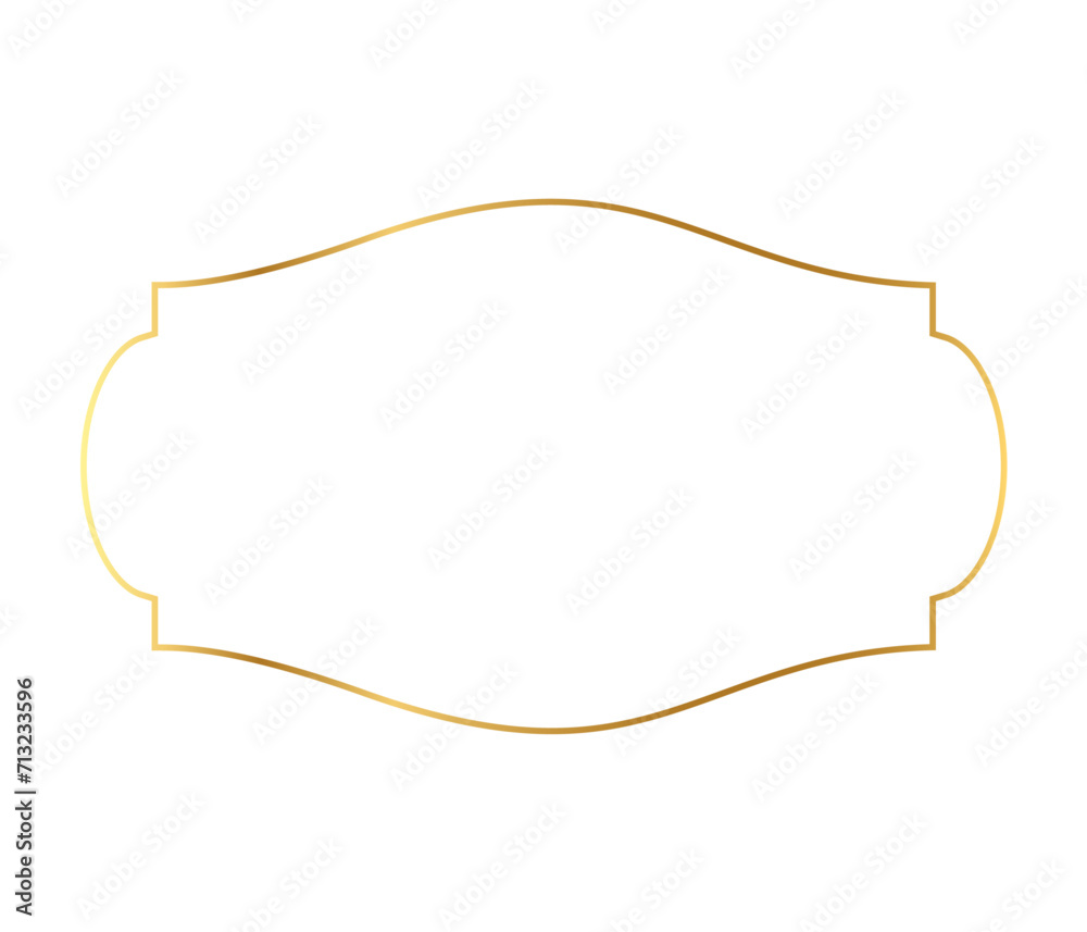 Fototapeta premium Realistic golden frame