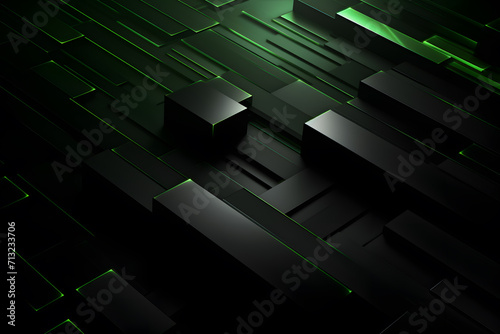 black with green accents minimalist background