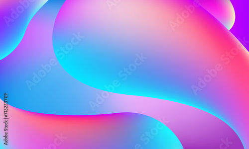 Pink background with hearts, Colorful gradient
