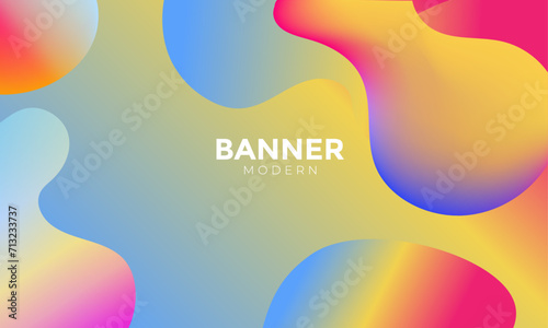 Green background with hearts, Colorful gradient