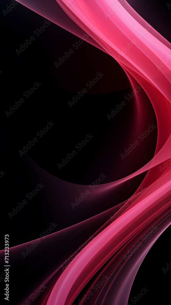 Obraz premium black with Pink accents minimalist background