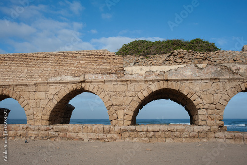 The Hadrianic aqueduct of Caesarea Maritima along Israel's Mediterranean coast. © Yehoshua Halevi
