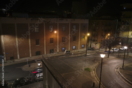 Street in Bilbao at night photo