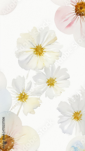 daisies on white background