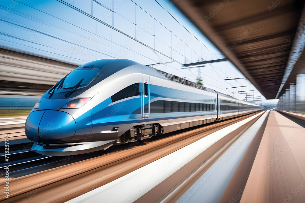 Naklejka premium train in motion. 